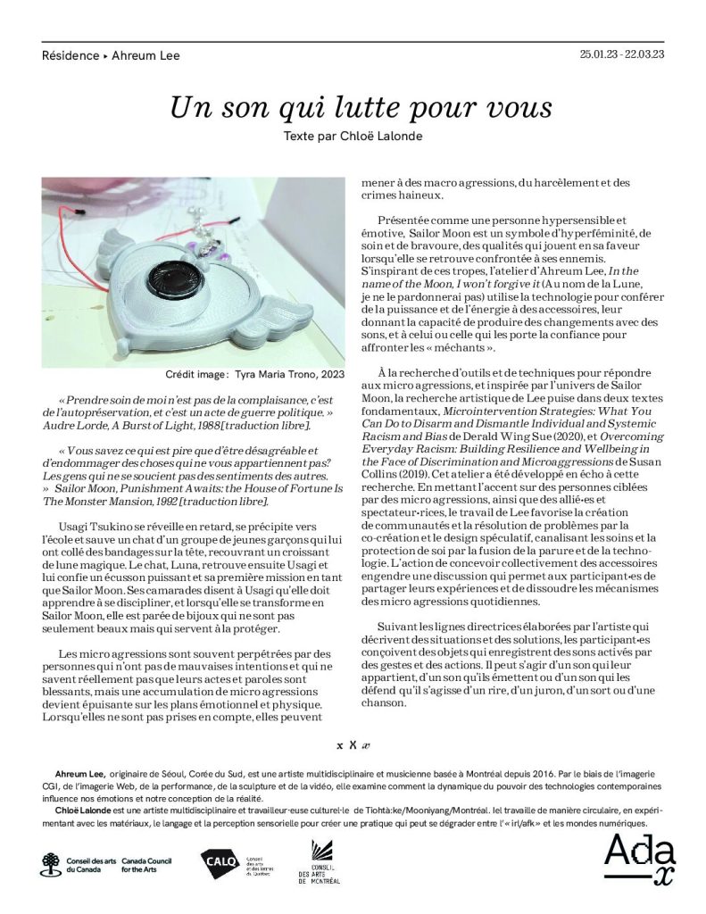 Vignette du document PDF « Un son qui lutte pour vous »